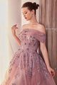 Andrea & Leo A1348 Long Strapless Off the Shoulder Gown