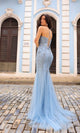 Vestido de fiesta largo de sirena con encaje de cuentas A1376