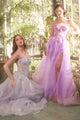 Andrea & Leo A-line Prom Dress Long Strapless Corset Formal Gown A1381