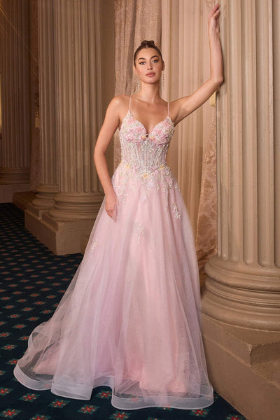 Andrea & Leo A1477 Floral Applique Evening Gown