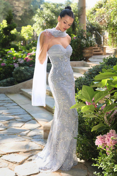 Andrea & Leo A1484 Fitted Gown in Mauve