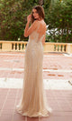 Vestido de fiesta largo con cuentas y cordones | Nox Anabel, estilo A1586