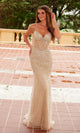 Vestido de fiesta largo con cuentas y cordones | Nox Anabel, estilo A1586