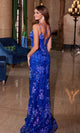 Nox Anabel A1587: Glamoroso vestido largo con estampado de lentejuelas para fiesta de graduación