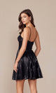 Vestido de fiesta plisado metálico Anabel de Nox A825