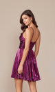 Vestido de fiesta plisado metálico Anabel de Nox A825