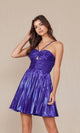 Vestido de fiesta plisado metálico Anabel de Nox A825
