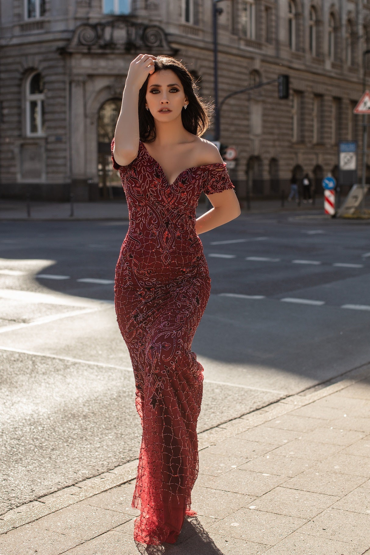 Chic and Holland Burgundy Dress