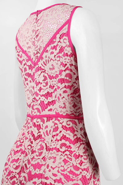 Adrianna Papell Sleeveless Floral Lace Short Dress