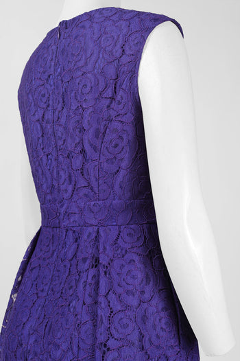 Adrianna Papell Banded Waist Sleeveless Lace Dress