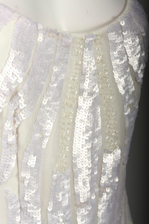 Adrianna Papell Sleeveless Sequin Motif Silk Dress