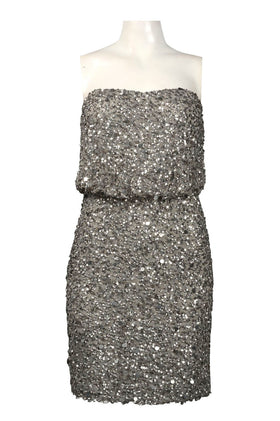 Adrianna Papell Strapless Blouson Sequin Dress