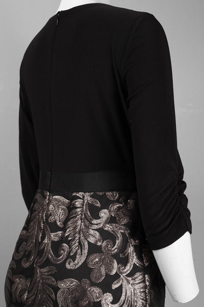 Adrianna Papell Faux-Wrap Top & Sequin Skirt Dress