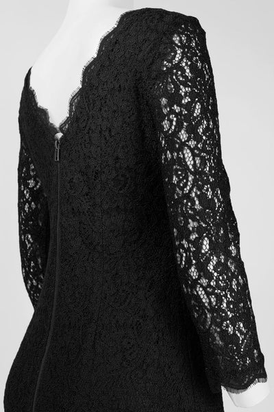 Adrianna Papell 3/4 Sleeve Lace Sheath Dress