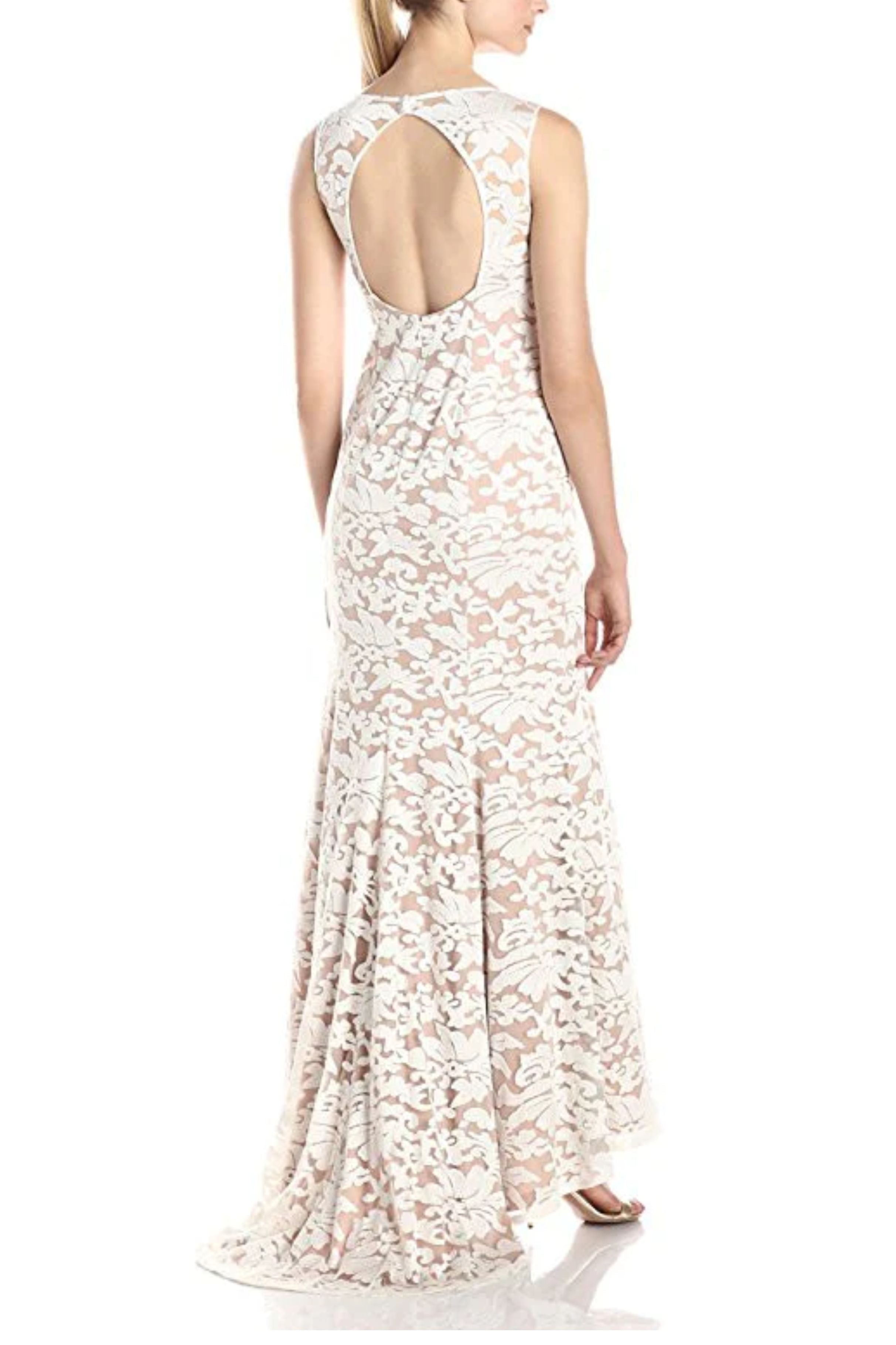 Adrianna Papell Sleeveless Embroidered Mesh Dress