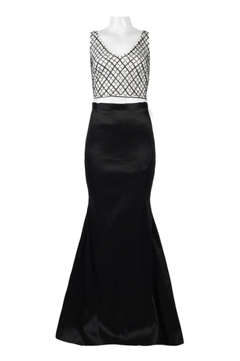 Adrianna Papell Embellished Top Mermaid Dress