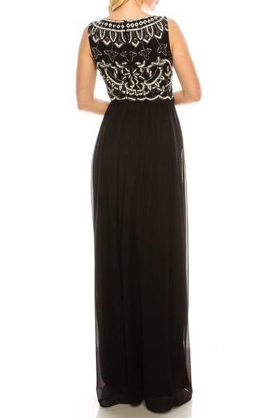 Adrianna Papell Sleeveless Popover Beaded Dress