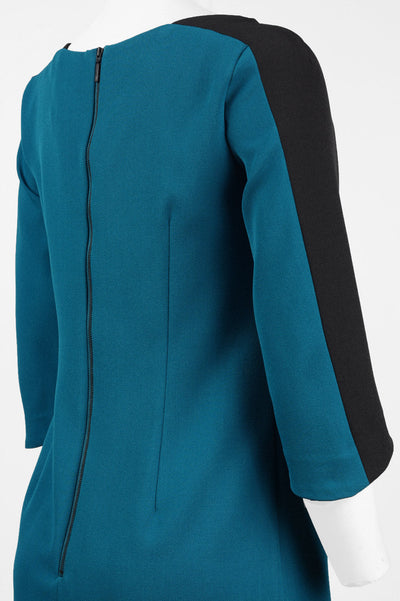 Adrianna Papell 3/4 Sleeve Color Block Crepe Dress