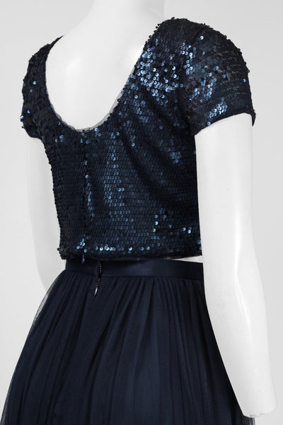 Adrianna Papell Sequined Top & Skirt Evening Dress