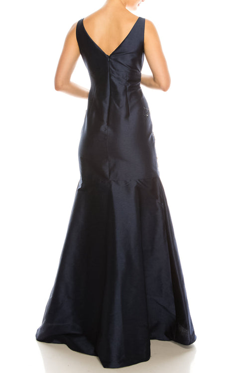 Adrianna Papell Sleeveless Beaded Faille Dress