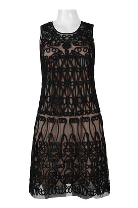 Aidan by Aidan Mattox Sleeveless Embroidered Dress