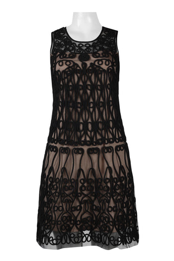 Aidan by Aidan Mattox Sleeveless Embroidered Dress