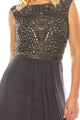 Aidan Mattox Beaded Long A-line Evening Dress