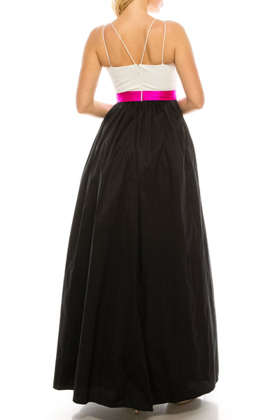 Aidan Mattox Embellished Halter A-Line Dress