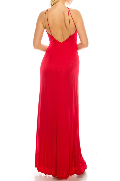 Aidan Mattox Halter-Style Long Evening Dress