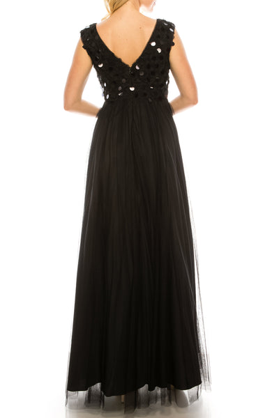 Aidan Mattox Sleeveless Embellished Evening Dress