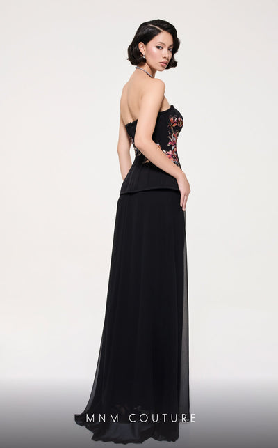 MNM Couture B1117 Off-Shoulder Black Evening Gown – Size 4