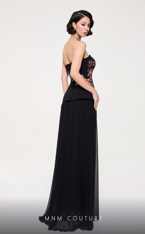 MNM Couture B1117 Off-Shoulder Black Evening Gown – Size 4