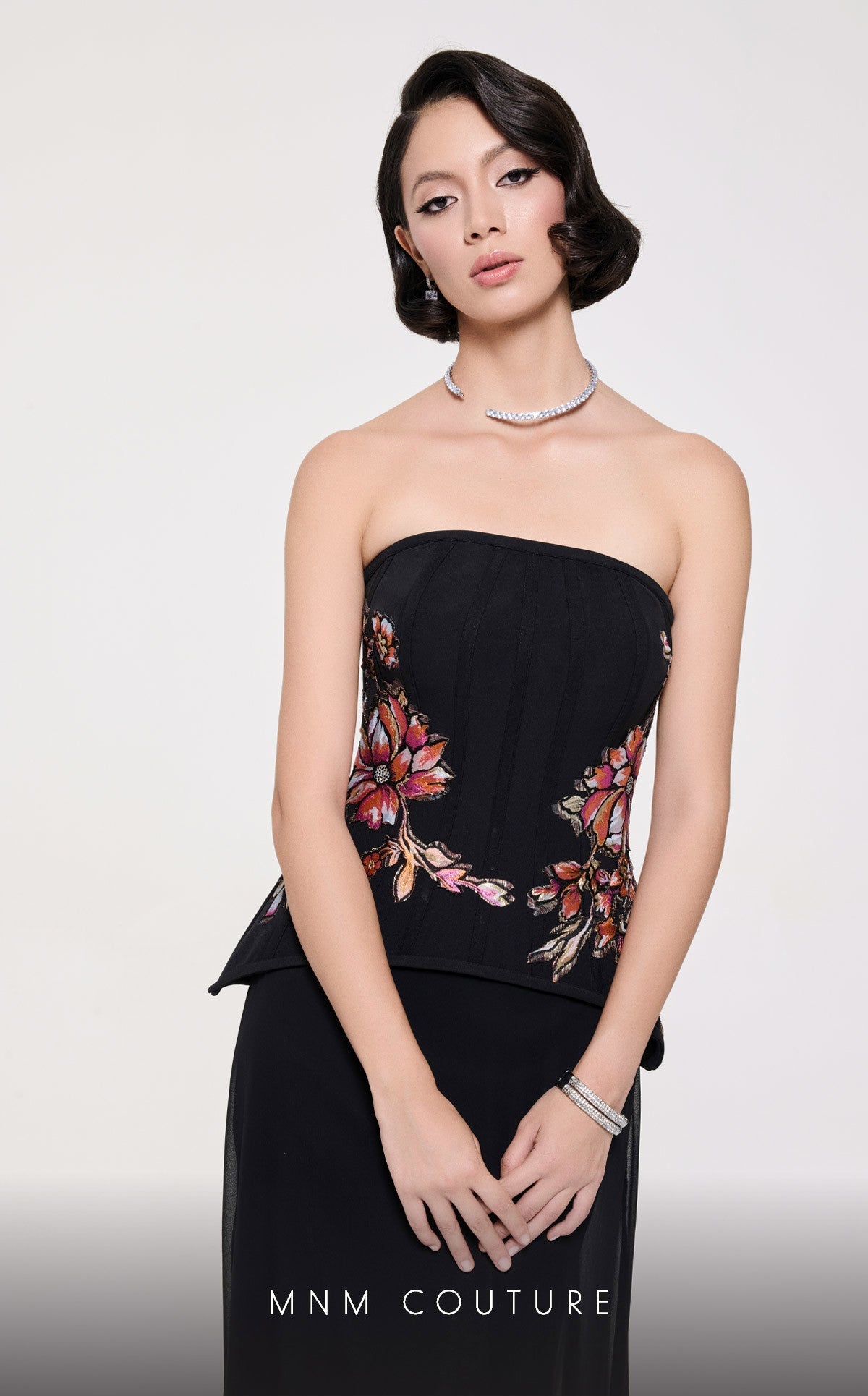 MNM Couture B1117 Off-Shoulder Black Evening Gown – Size 4