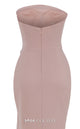 MNM Couture B1171 Brown Off-Shoulder Open Back Gown