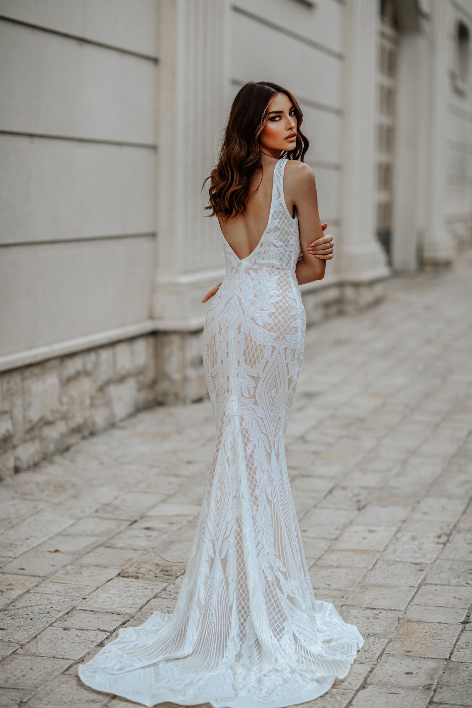Tina Holly BB052 Wedding Mermaid Evening Sequin Dress