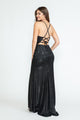 Vestido formal con escote en V, plisado y tirantes finos, de Lenovia 5302