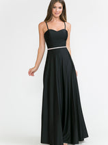 Evening Dress Spaghetti Strap Embellished Formal Gown By Lenovia 5260