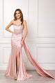 Vestido de noche de sirena con escote corazón y cuentas de Amelia Couture 3099
