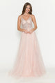 Blush Pink Wedding Guest Dress Black Tie Formal Gown Plus Size by 8183