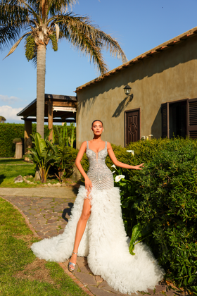 Chic and Holland BR550027 Sleeveless Formal Dress with Open Back and Slit