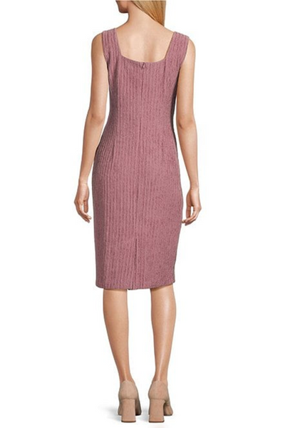 Brianna Milay 4118 Square Neck Embroidered Sequin Sheath Dress with Cropped Jacket