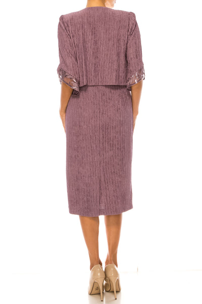 Brianna Milay 4121 Sweetheart Sequin Embroidered Sheath Dress with Cropped Jacket