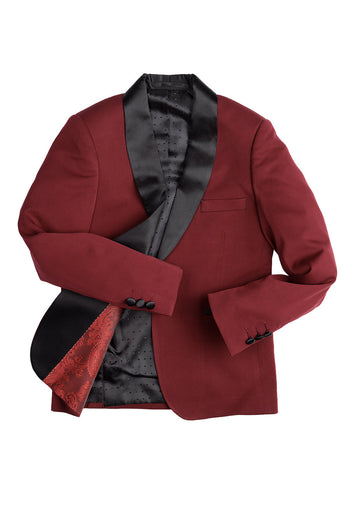 "London" 5-Piece Kids Tuxedo in Wine