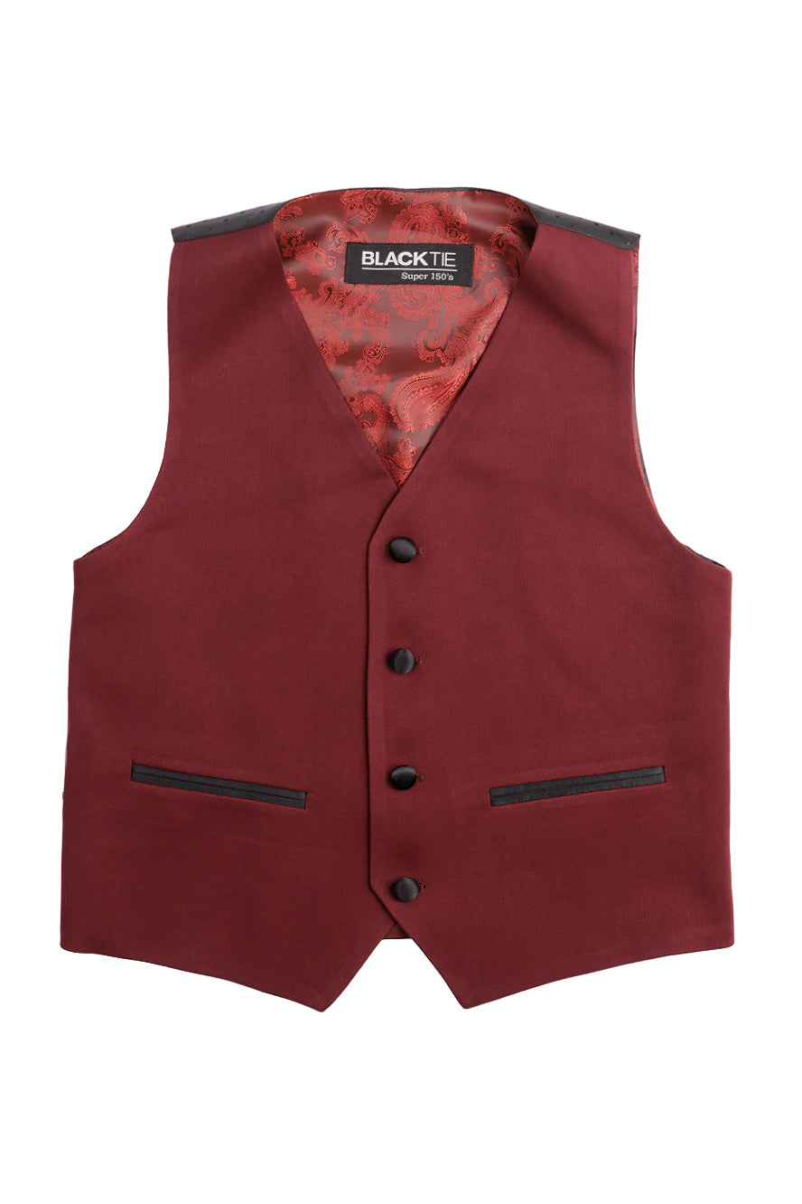 "London" 5-Piece Kids Tuxedo in Wine