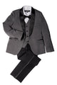 "London" Charcoal 5-Piece Tuxedo Set for Kids