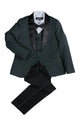 “London” 5-Piece Kids Tuxedo in Hunter Green