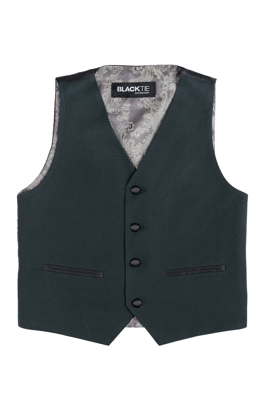 “London” 5-Piece Kids Tuxedo in Hunter Green