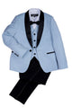 "London" 5-Piece Kids Tuxedo in Powder Blue