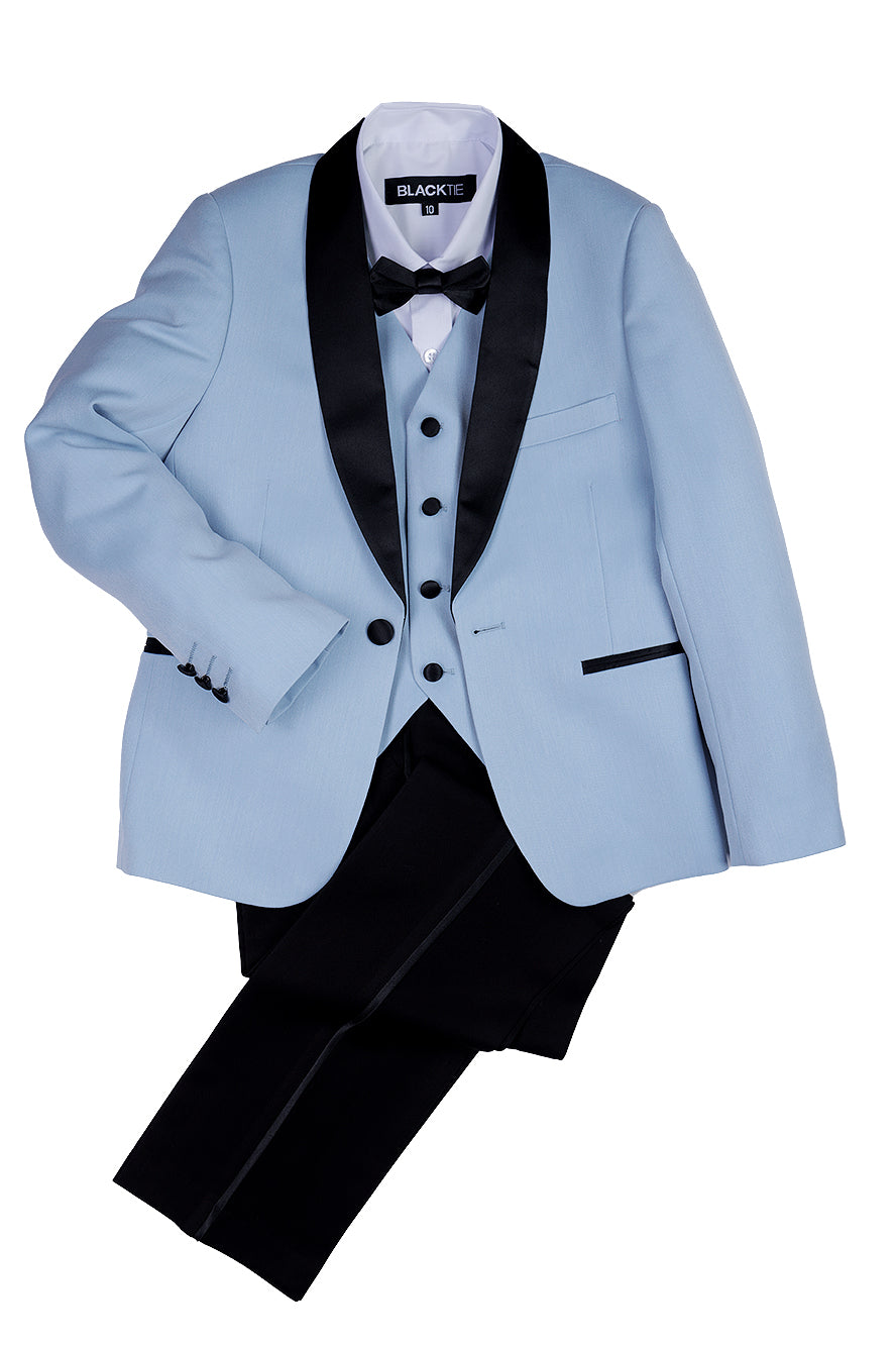 "London" 5-Piece Kids Tuxedo in Powder Blue