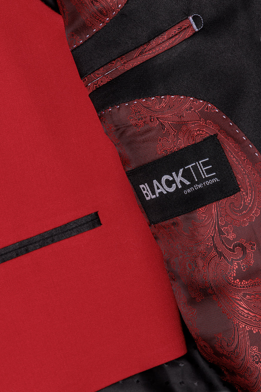 "London" 5-Piece Kids Red Tuxedo Set